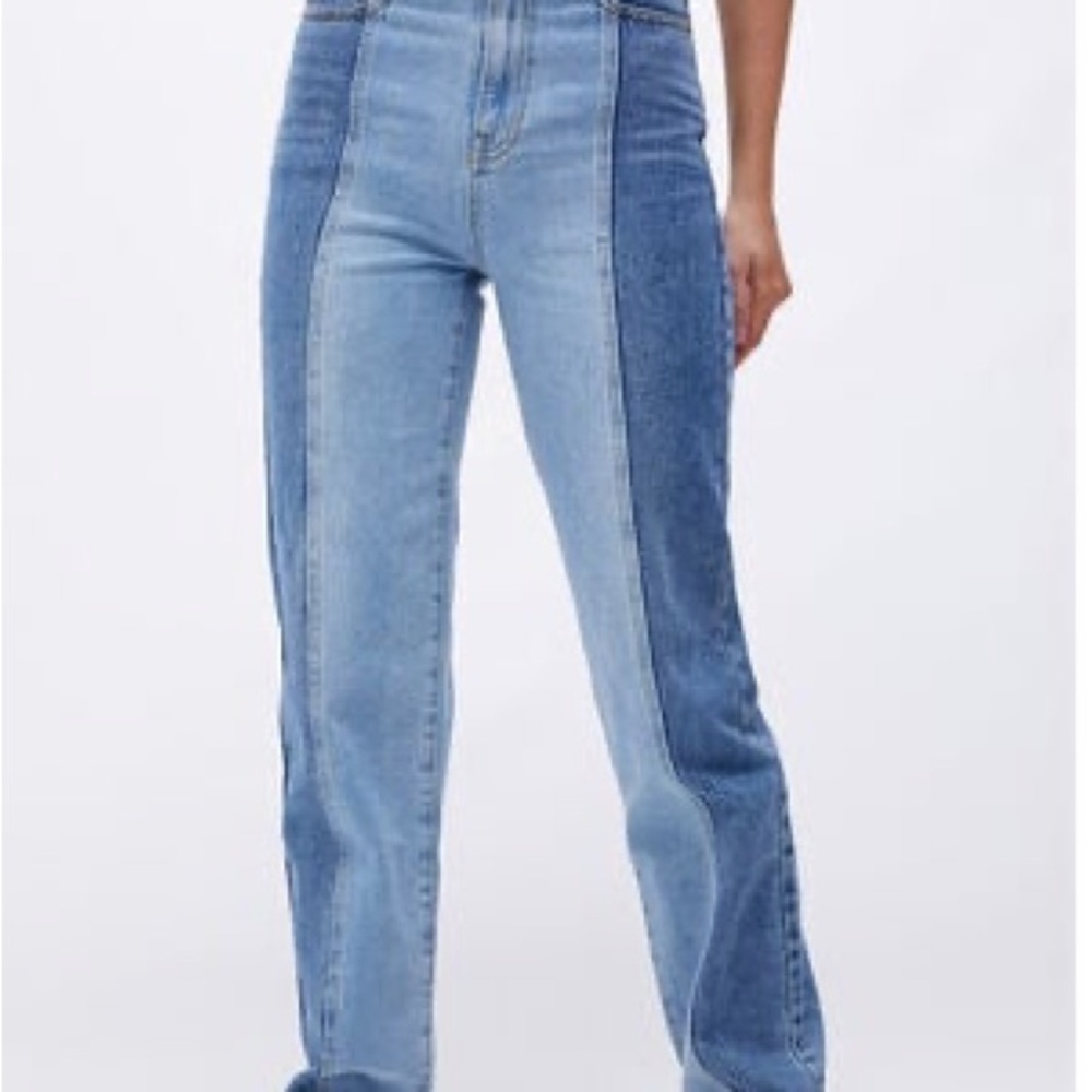 PacSun Two-Tone Blue Straight Leg Jeans